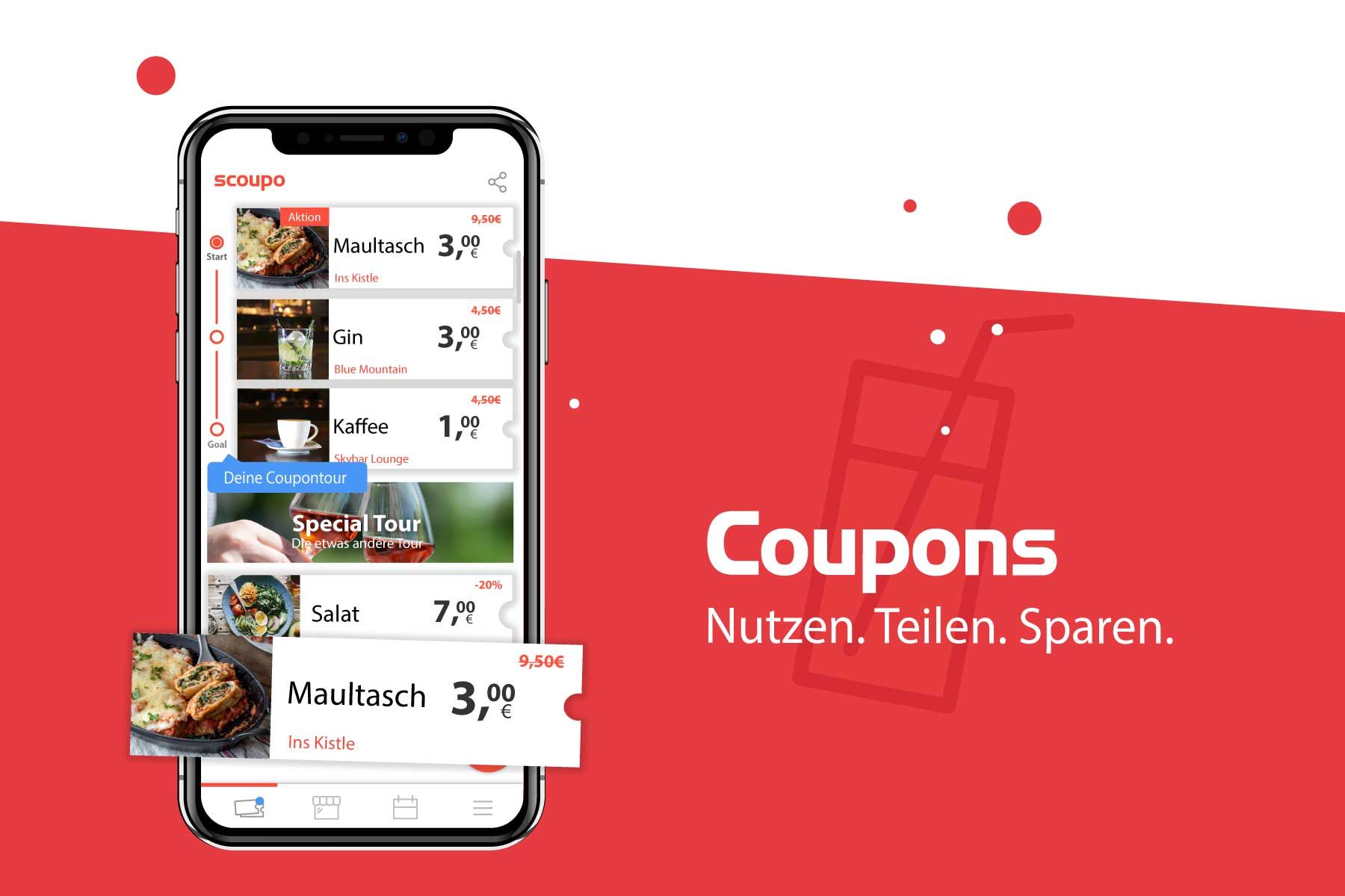 Scoupo – Die regionalen Event- & Coupon-App